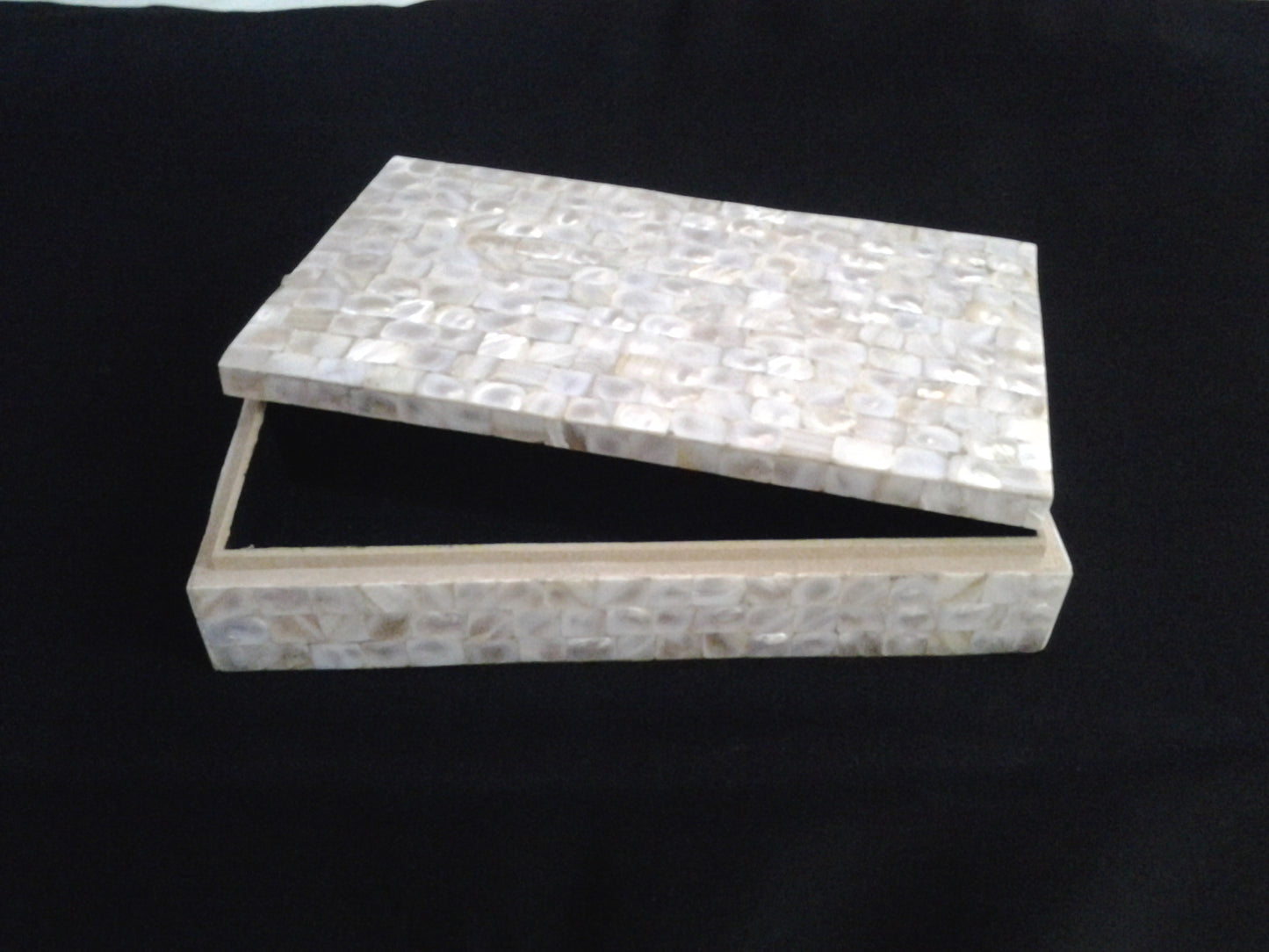 Opulent Homes White Mother of Pearl Box 10x5x3