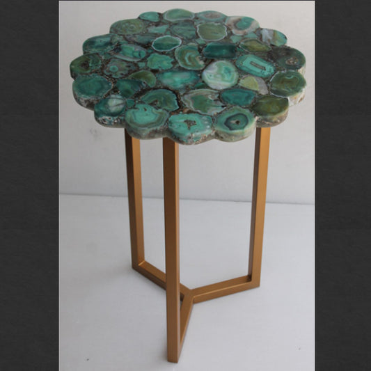 Stone Plus India Green Agate Flower Table