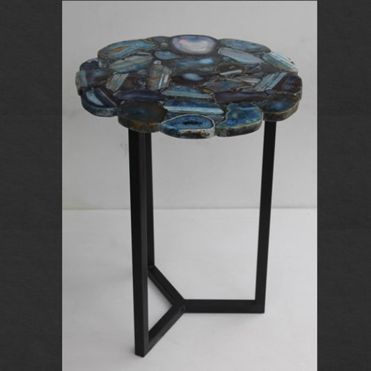 Stone plus India Blue Agate Flower Table