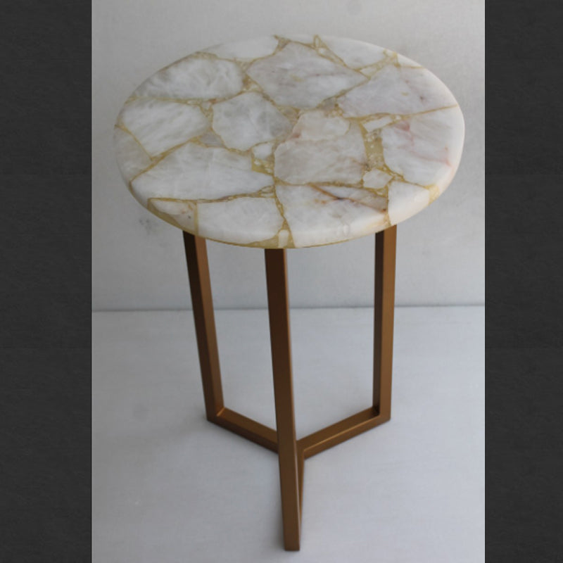 Stone Plus India White Quartz Natural Pattern Table