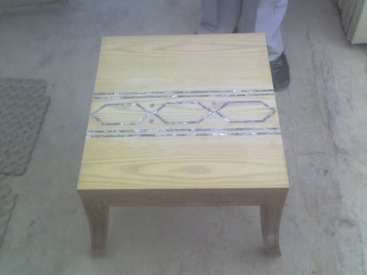 Stone Plus India Wooden Table with Mother of Pearl Inlay