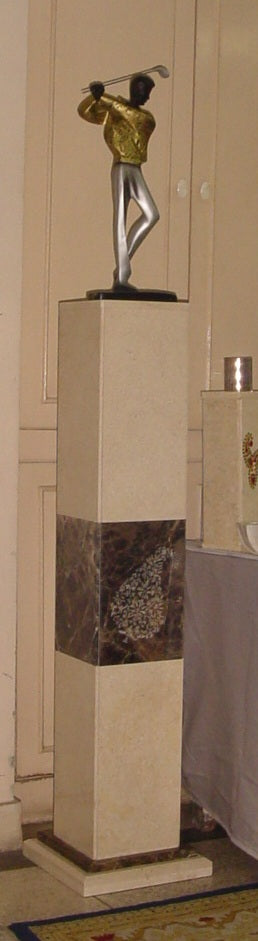 Stone Plus India Tall Pedestal / Lamp in Marble
