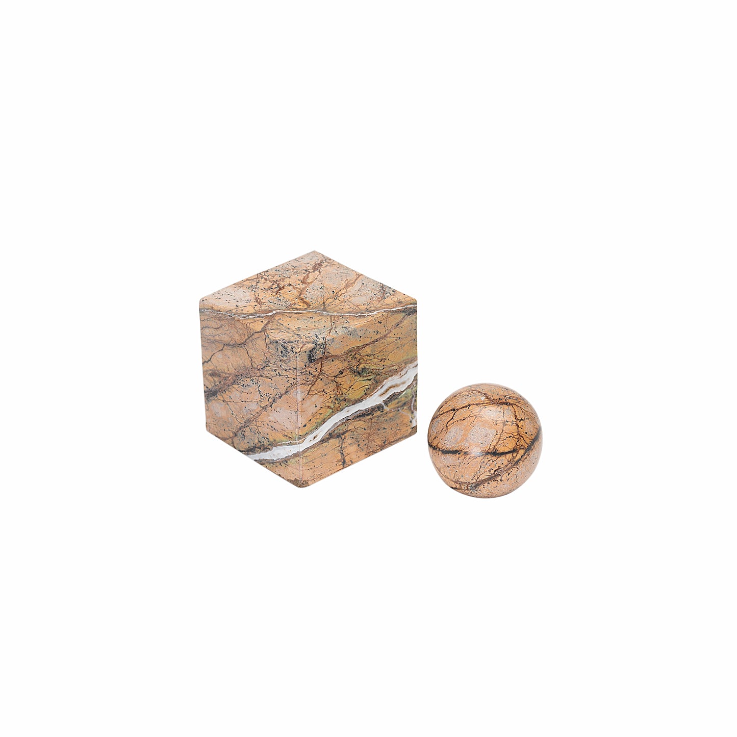 Opulent Homes Brown Bidasar Marble Ball Paper Weight