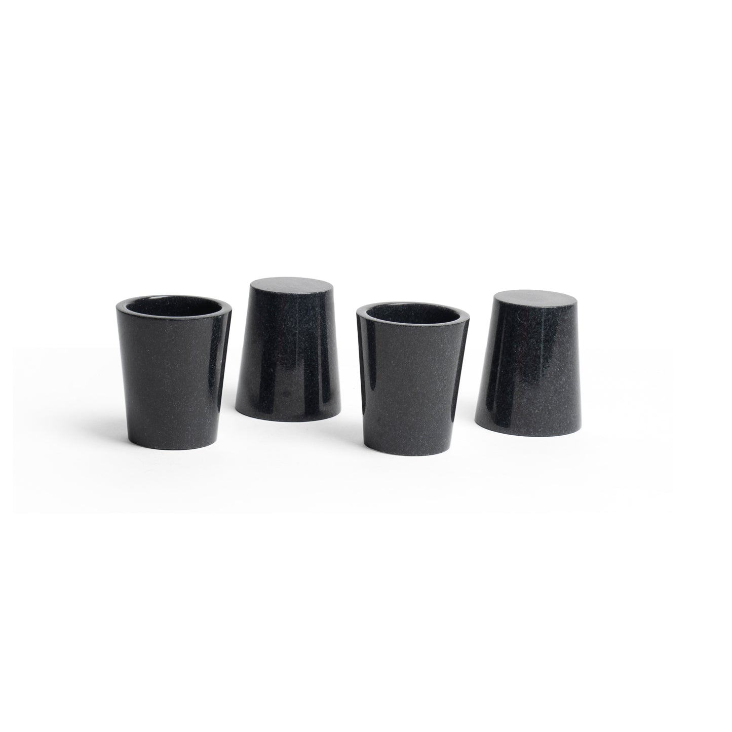 Stone Plus India Black Marble Shot Glasses set of 2