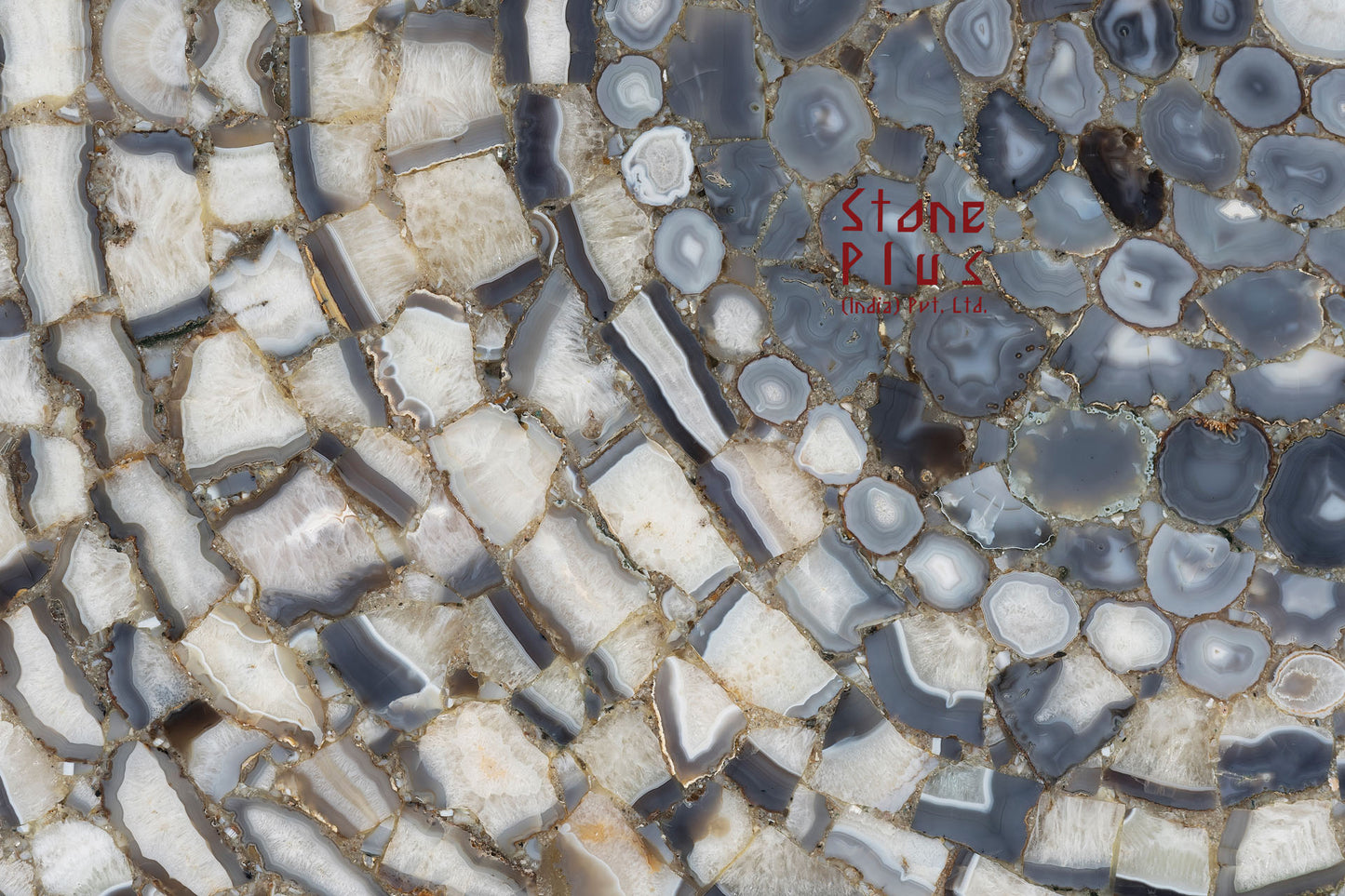 Stone Plus India Grey Cyclone Agate Slab