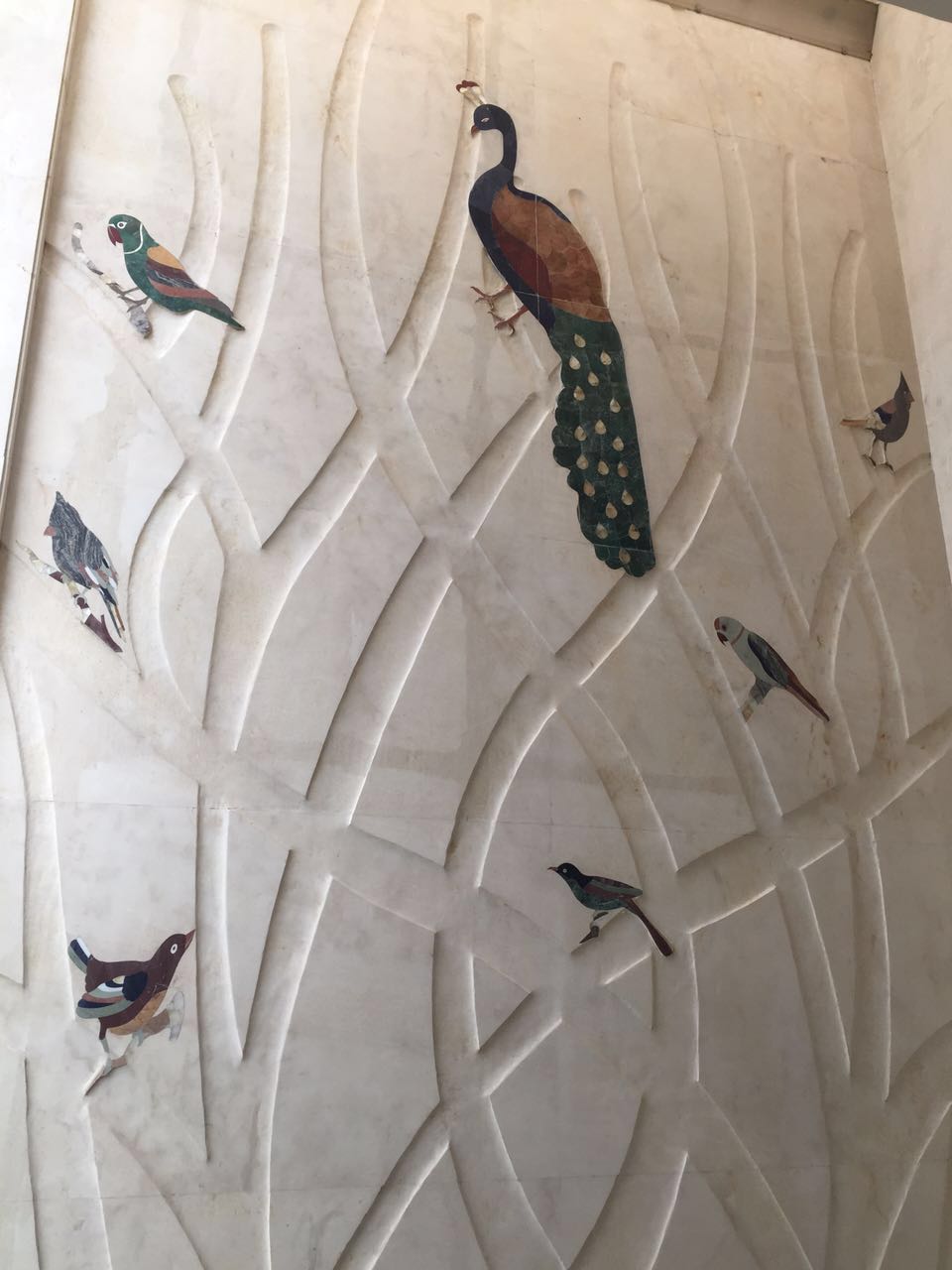 Stone Plus India Marble Inlay Birds Wall Panel