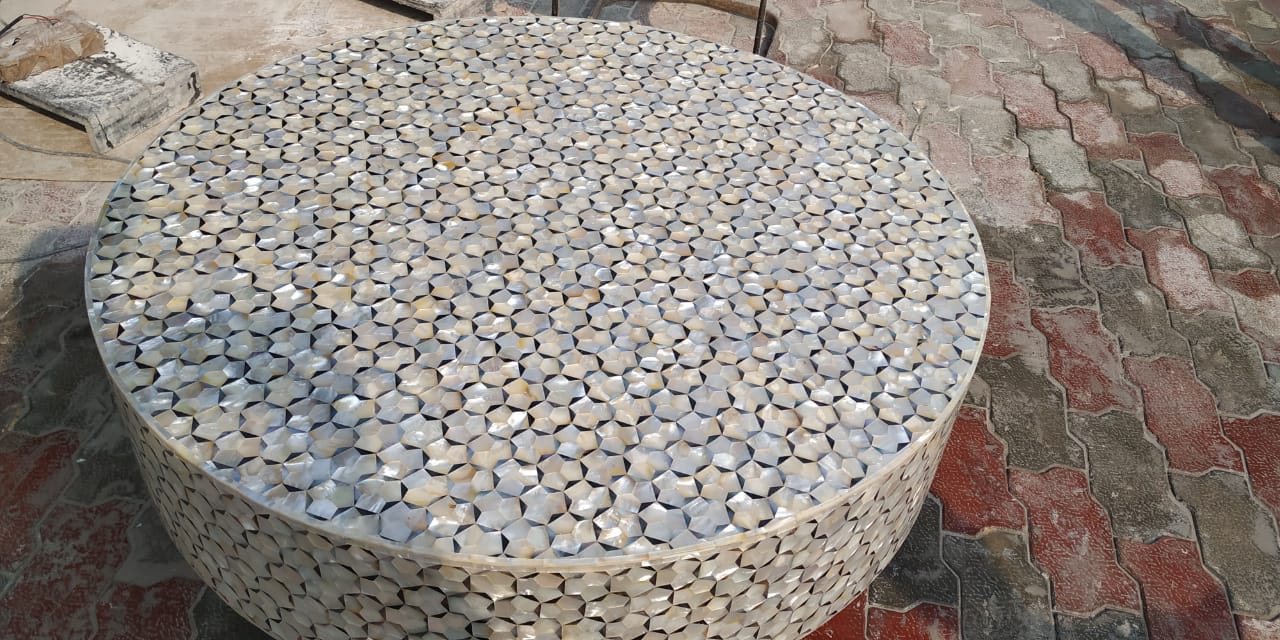 Stone Plus India Mother of Pearl and Resin Centre Table Round