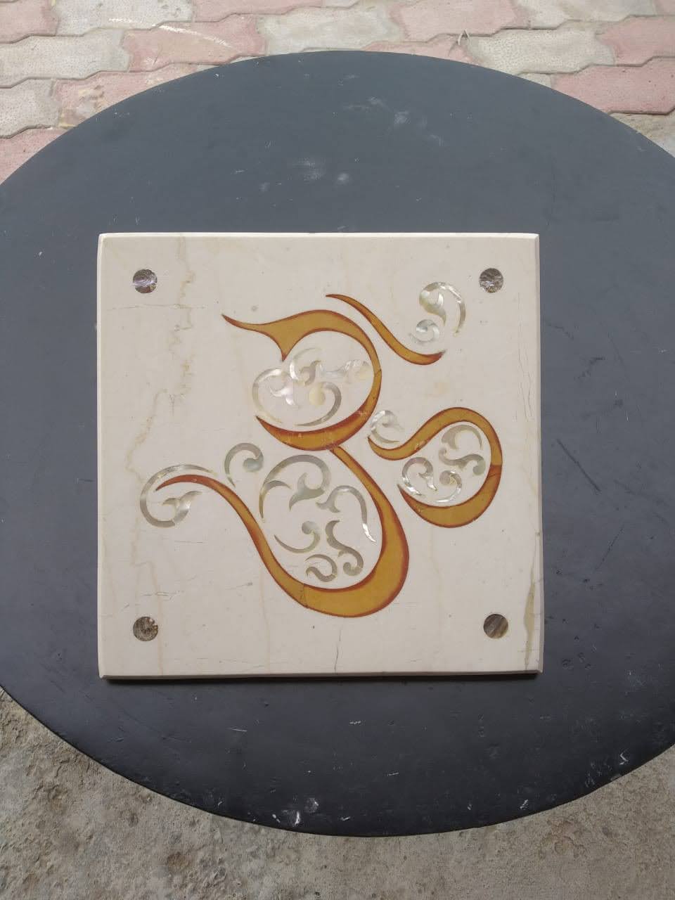 Stone Plus India OM in Marble inlay