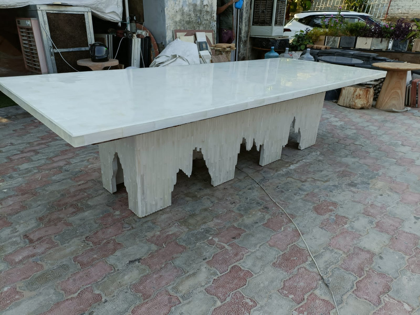 Stone Plus India Celenite Dining Table