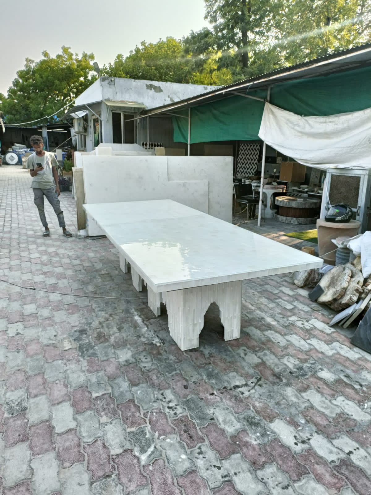 Stone Plus India Celenite Dining Table