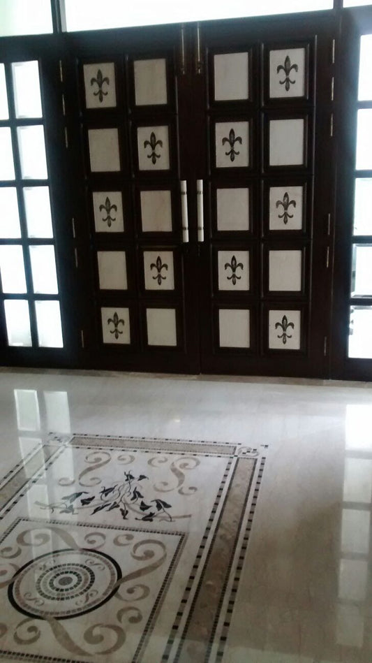 Stone Plus India Marble Inlay inserts on Wooden Doors
