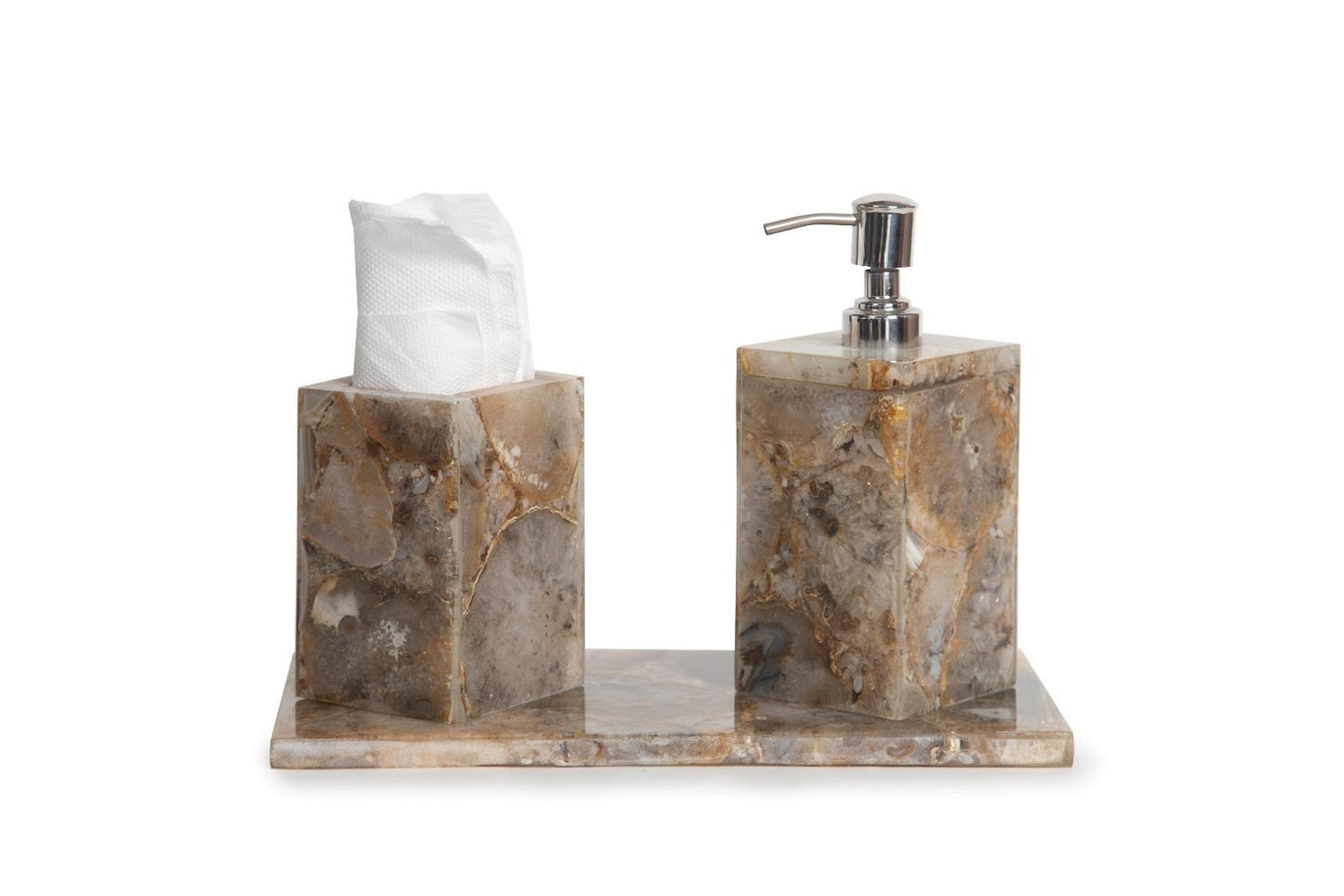 Opulent Homes Golden Agate Bath Set