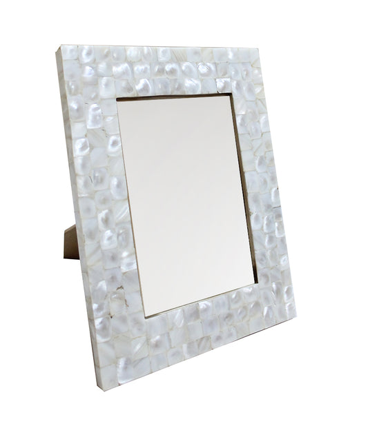 Opulent Homes White Mother of Pearl Photo Frame