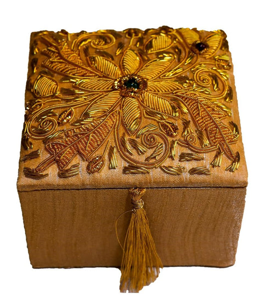 Opulent Homes Embroidered Box Square/ Gift Box