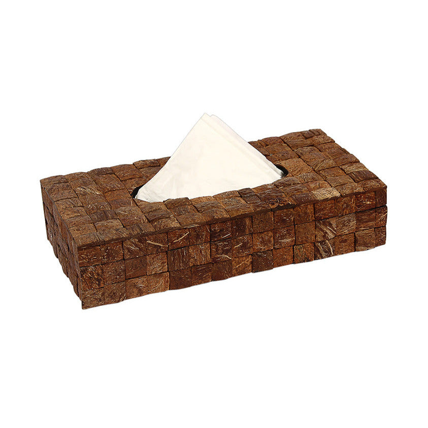 Opulent Homes Coconut Shell Tissue Box 1052