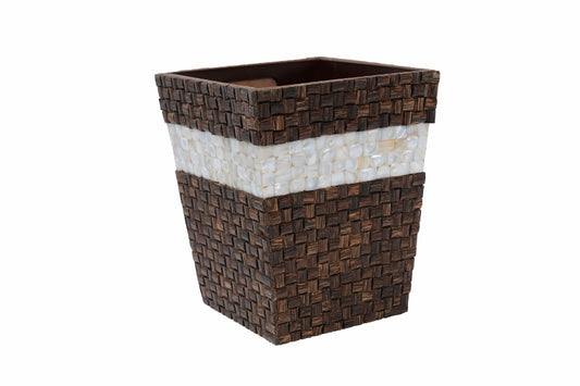 Opulent Homes Taadiwood Mother of Pearl Dustbin 10