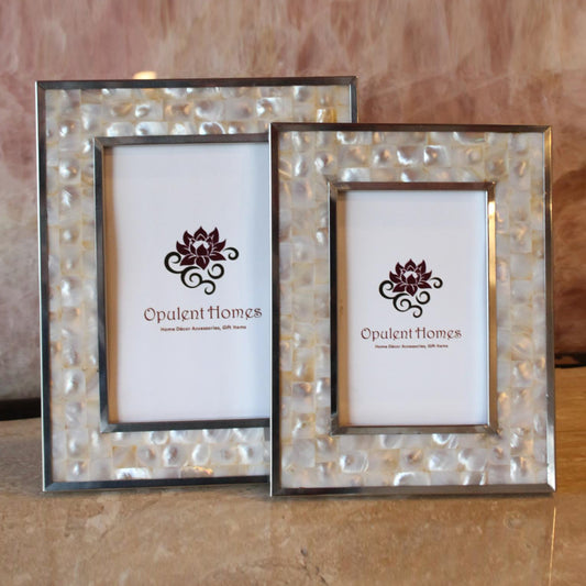 Opulent Homes White mother of pearl with SS Frame