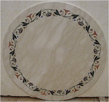 Stone Plus India Petunia Marble Inlay Tabletop