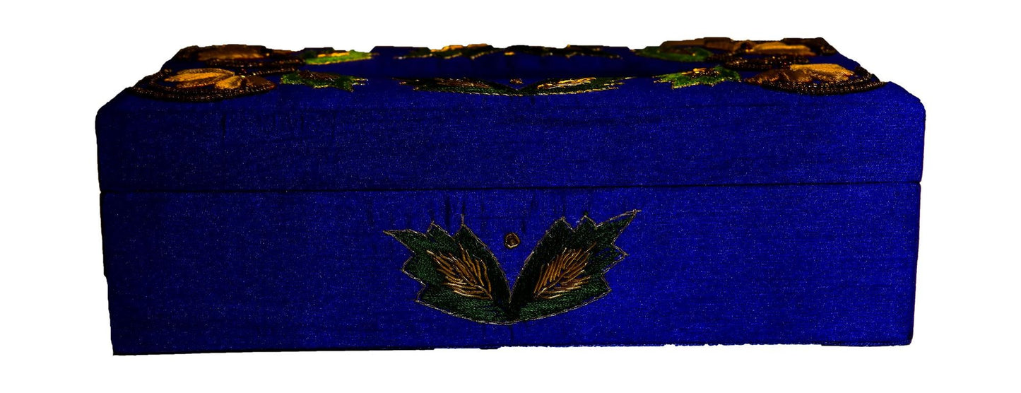 Opulent Homes Embroidered tissue box II