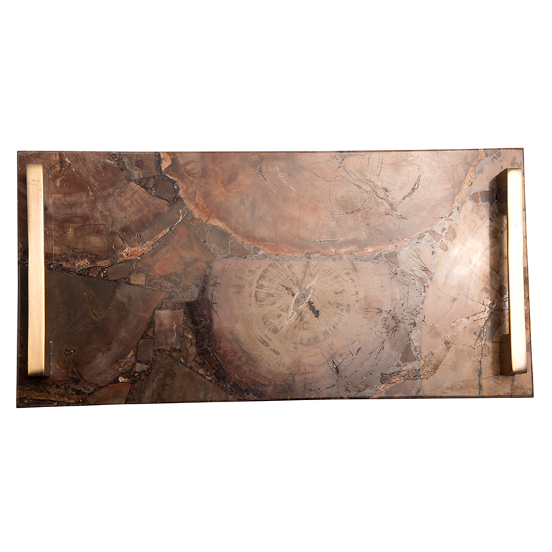 Opulent Homes Petrified Wood Tray 126