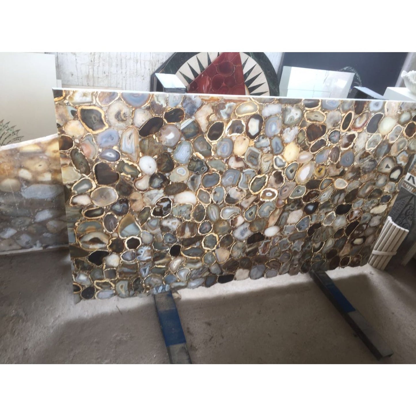 Stone Plus India Agate Natural Slab/ Tabletop