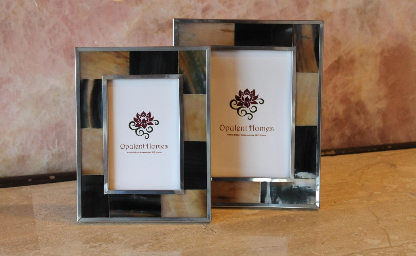 Opulent Homes Horn Photo Frame Set