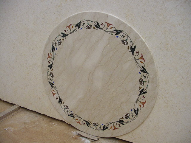 Stone Plus India Petunia Marble Inlay Tabletop