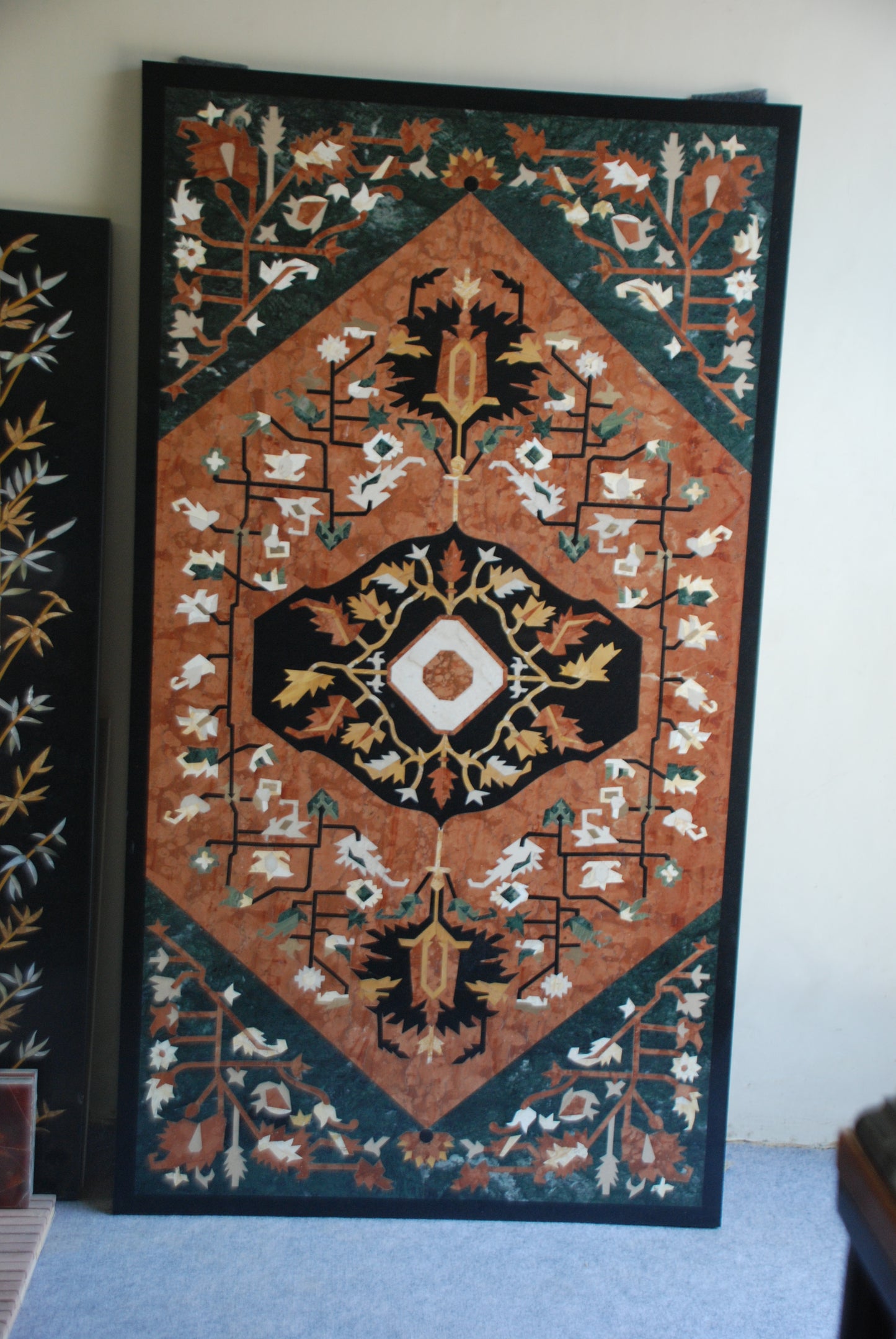 Stone Plus India Kilm Design Marble Inlay Carpet/Flooring