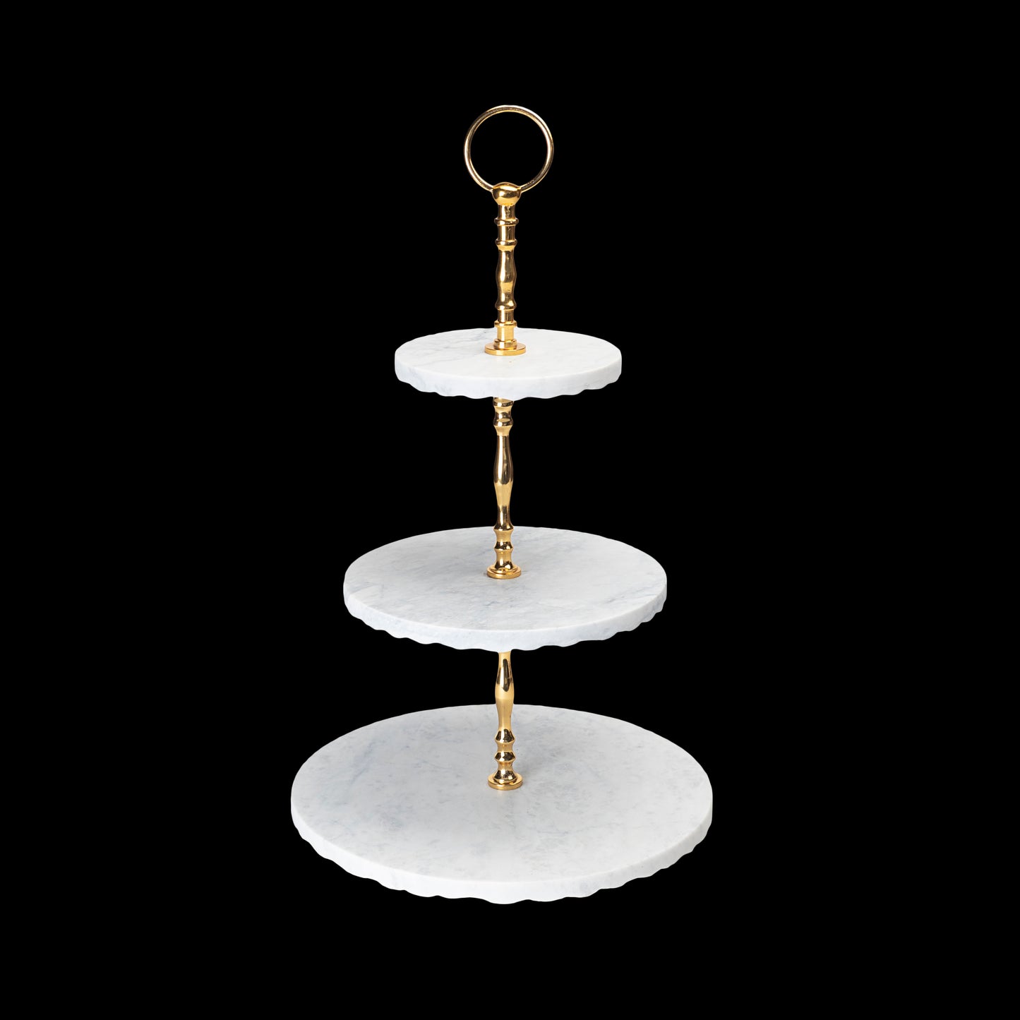 Opulent Homes Marble 3 tier Cake Stand
