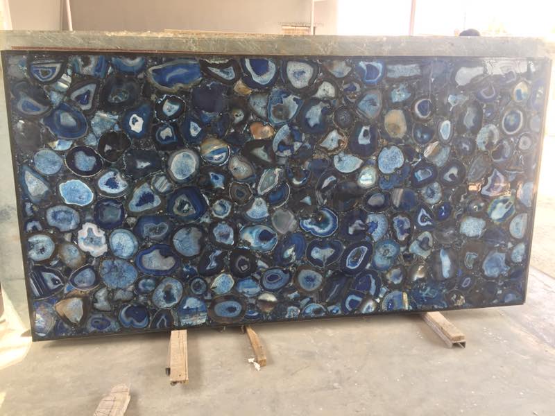 Stone Plus India Blue Agate Slab/ Tabletop