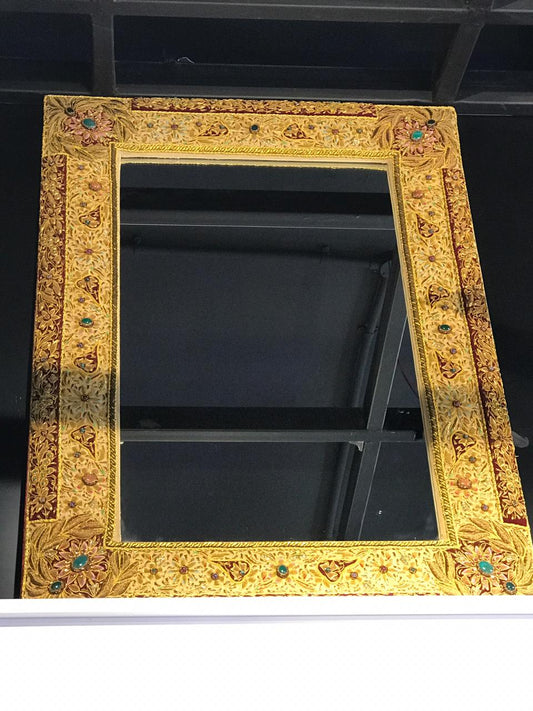 Opulent Homes Zardosi Embroidered Mirror Frame