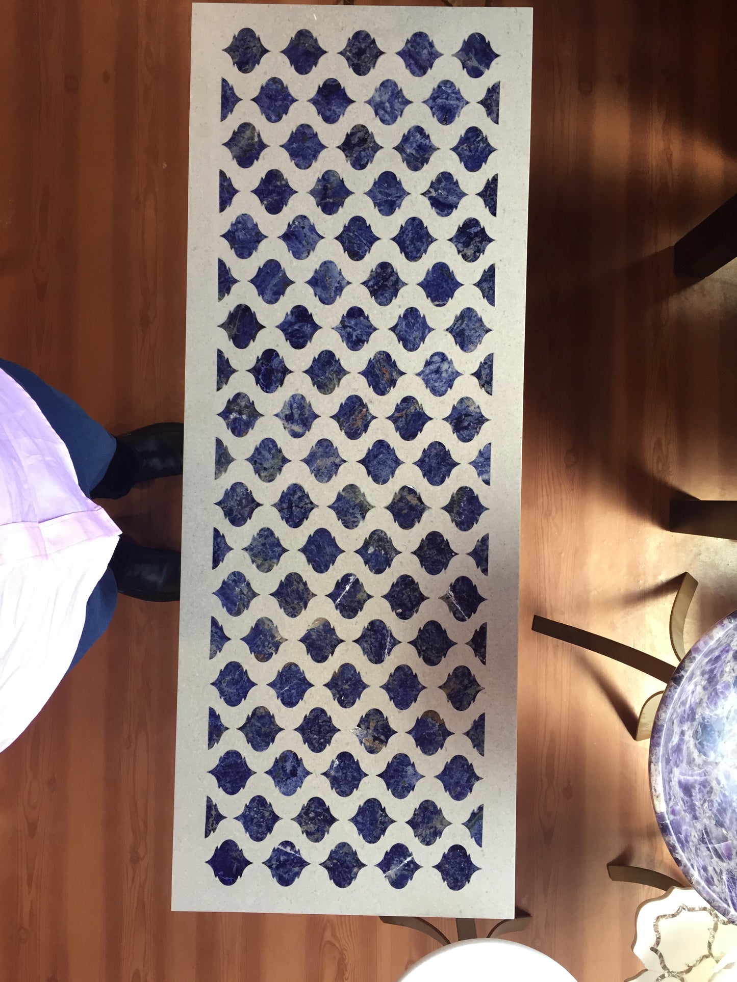 Stone Plus India Marble Inlay Console Sodalite Mehrab Design