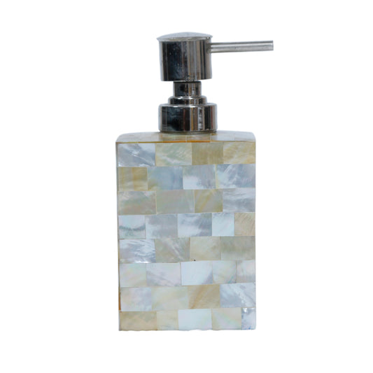 Opulent Homes Yellow Mother of Pearl Soap Dispenser