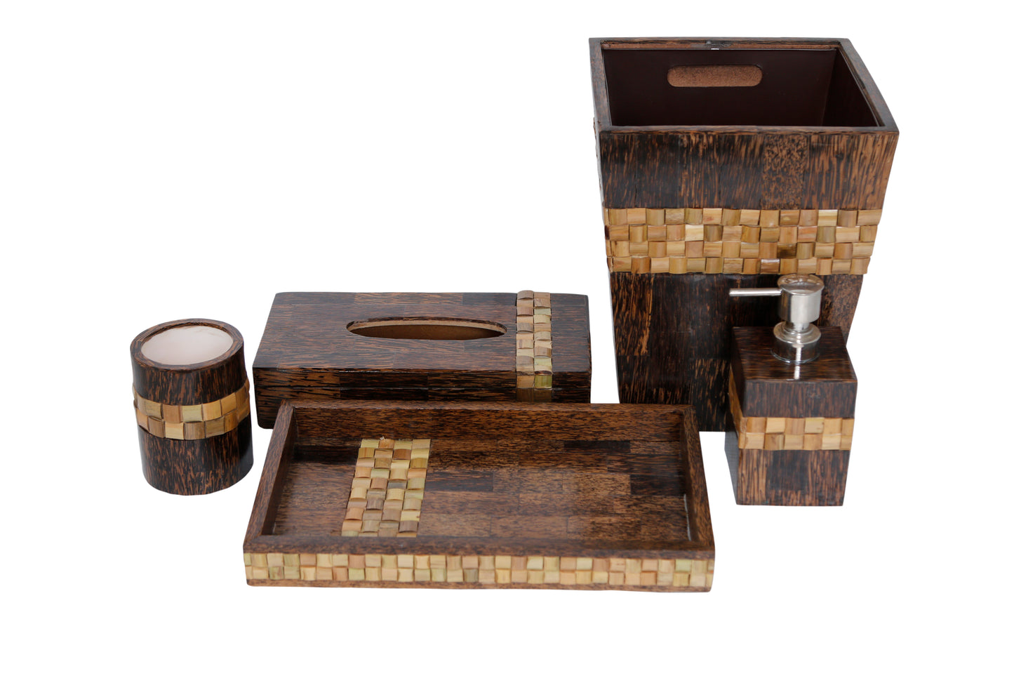 Opulent Homes Taadiwood Bamboo Bath Set