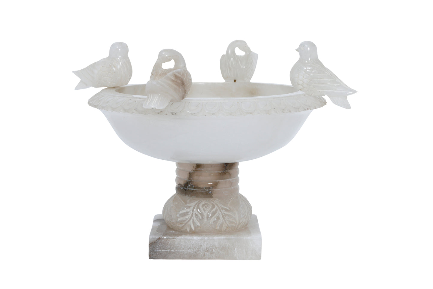 Opulent Homes Alabaster Bird Bath