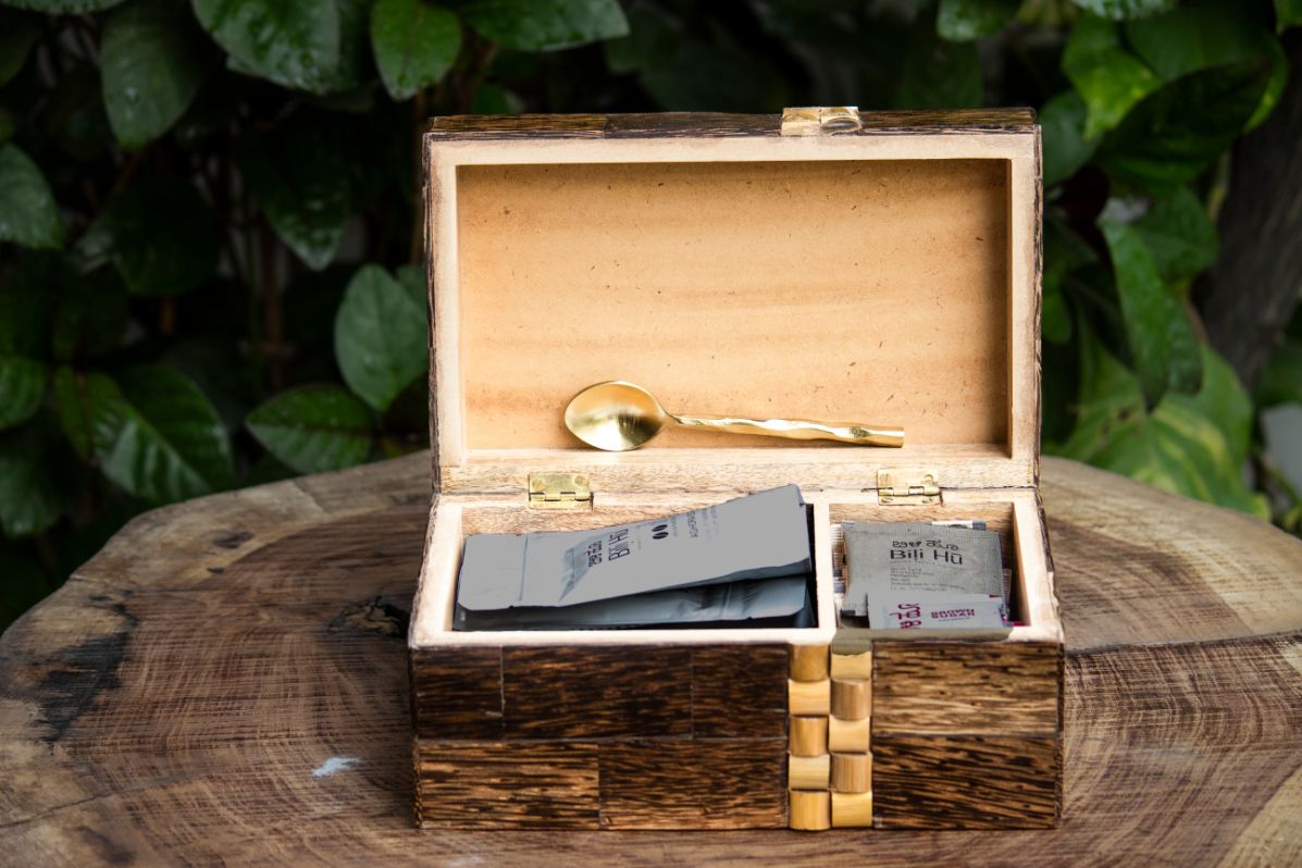 Opulent Homes Taadiwood Bamboo Tea Chest