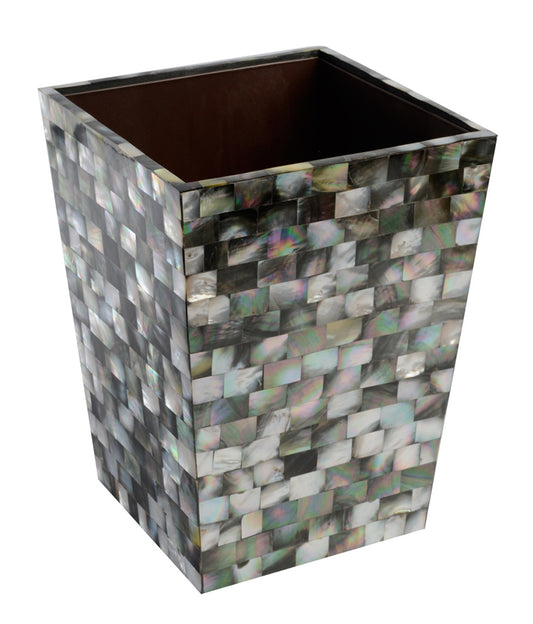 Opulent Homes Black Mother of Pearl Dustbin 8