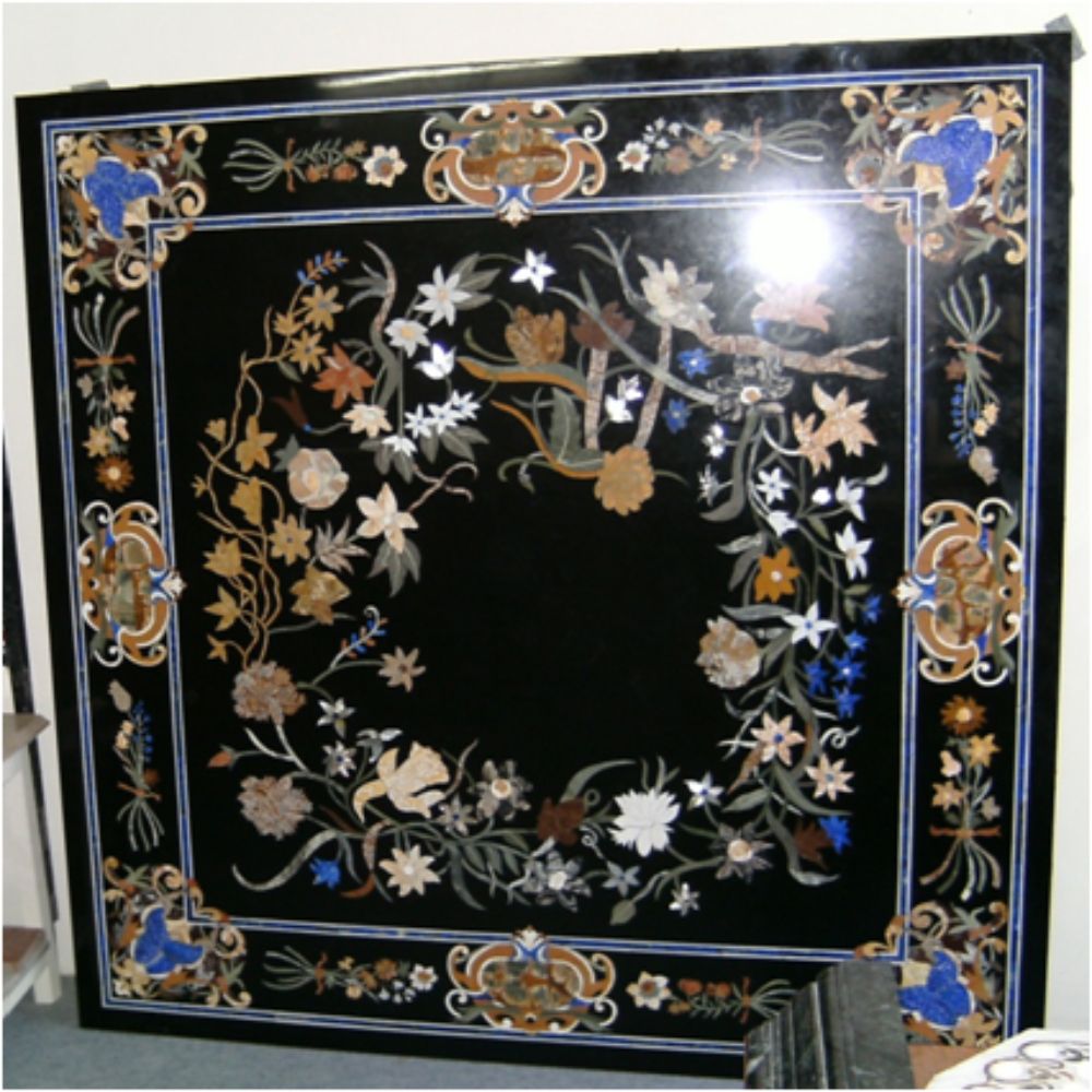 Stone Plus India  Vine Creeper Design Marble Inlay Tabletop