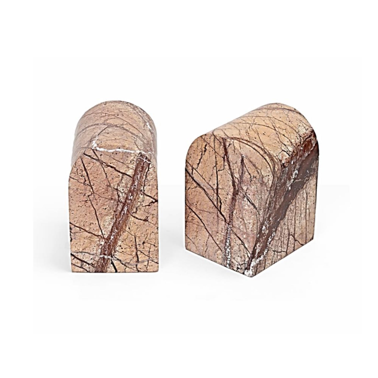 Stone Plus India Brown Bidasar Marble Bookend Dome Shape