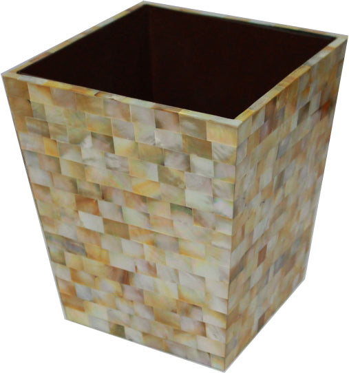Opulent Homes Yellow Mother of Pearl Dustbin / Planter 8