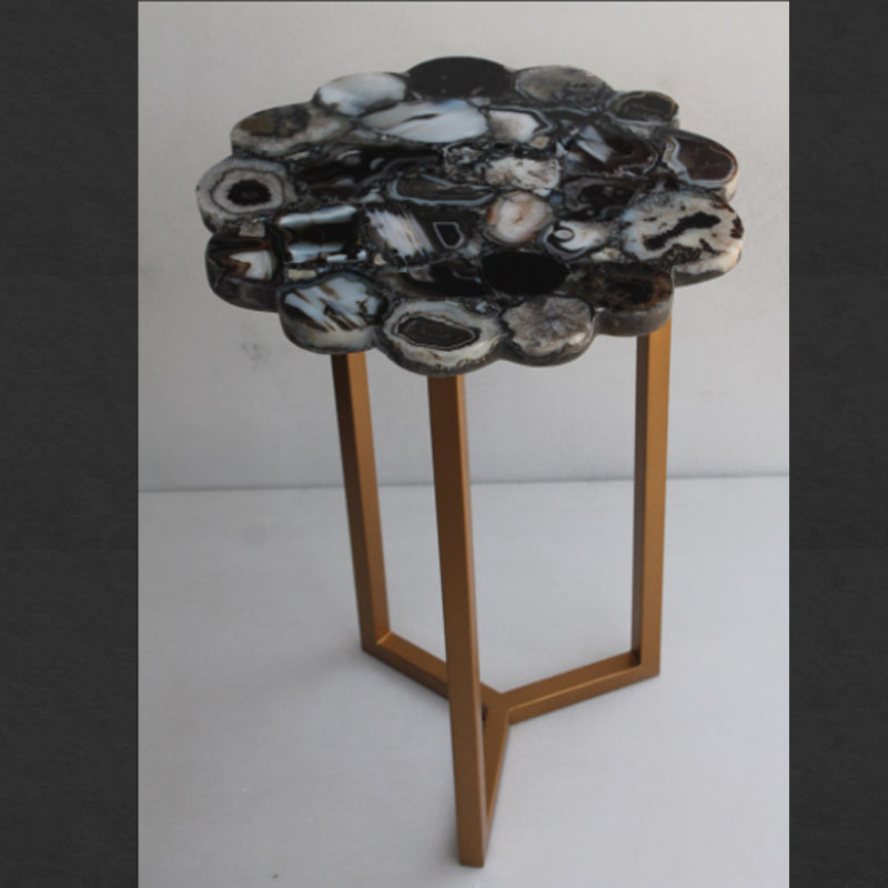 Stone Plus India Black Agate Flower Table