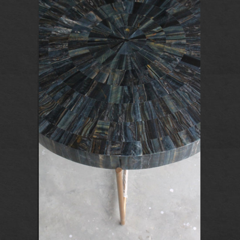 Stone Plus India Blue Tiger Eye Center Table