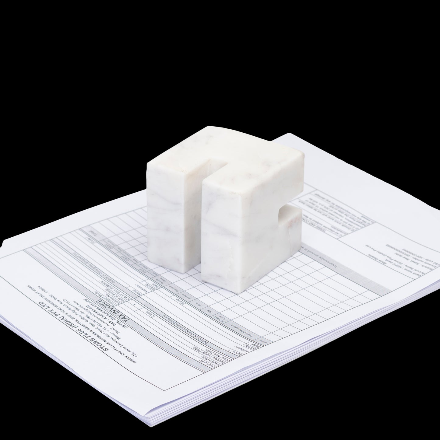 Opulent Homes  White Pearl Cube Shape Paper Weight