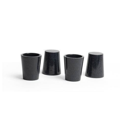 Stone Plus India Black Marble Shot Glasses set of 2