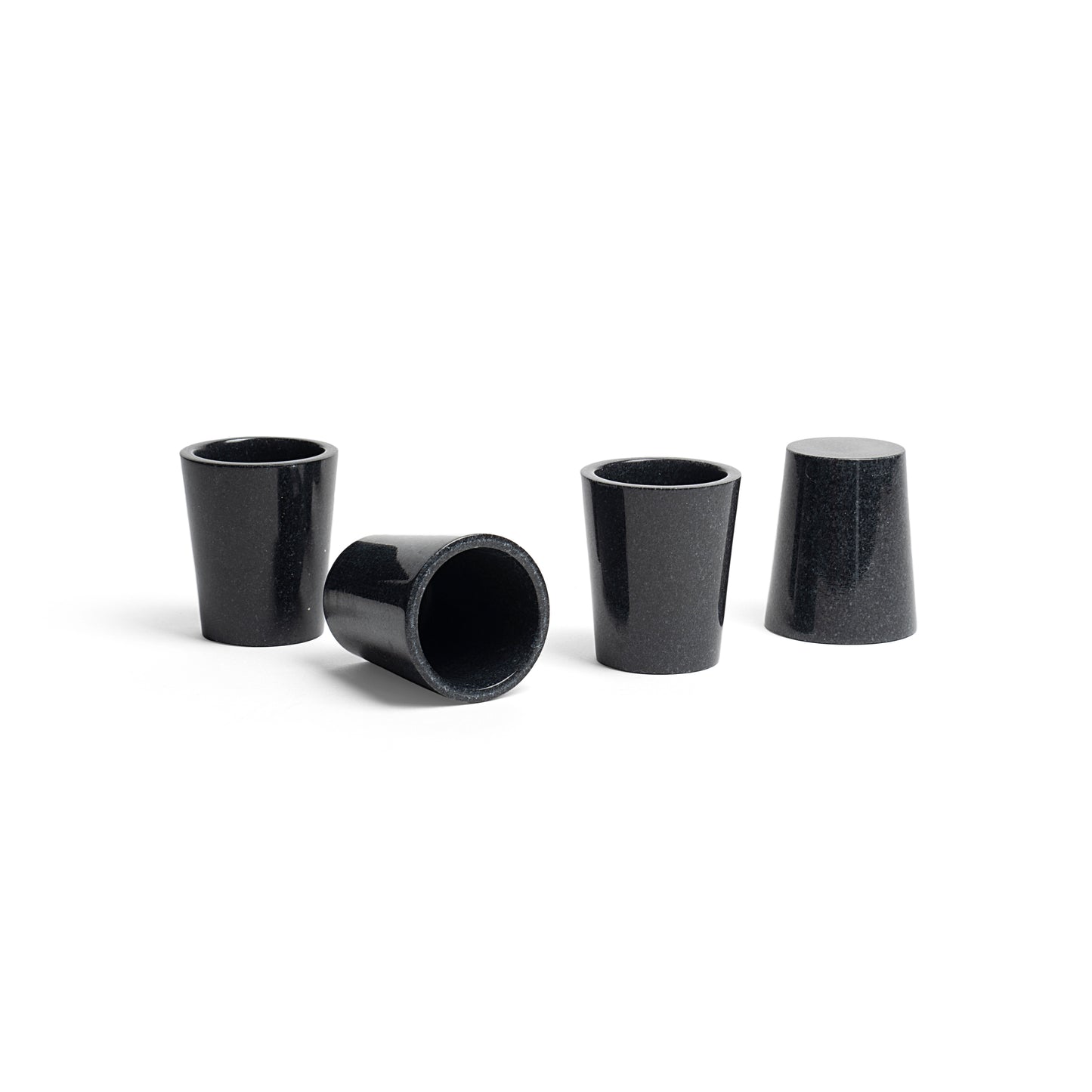 Stone Plus India Black Marble Shot Glasses set of 2