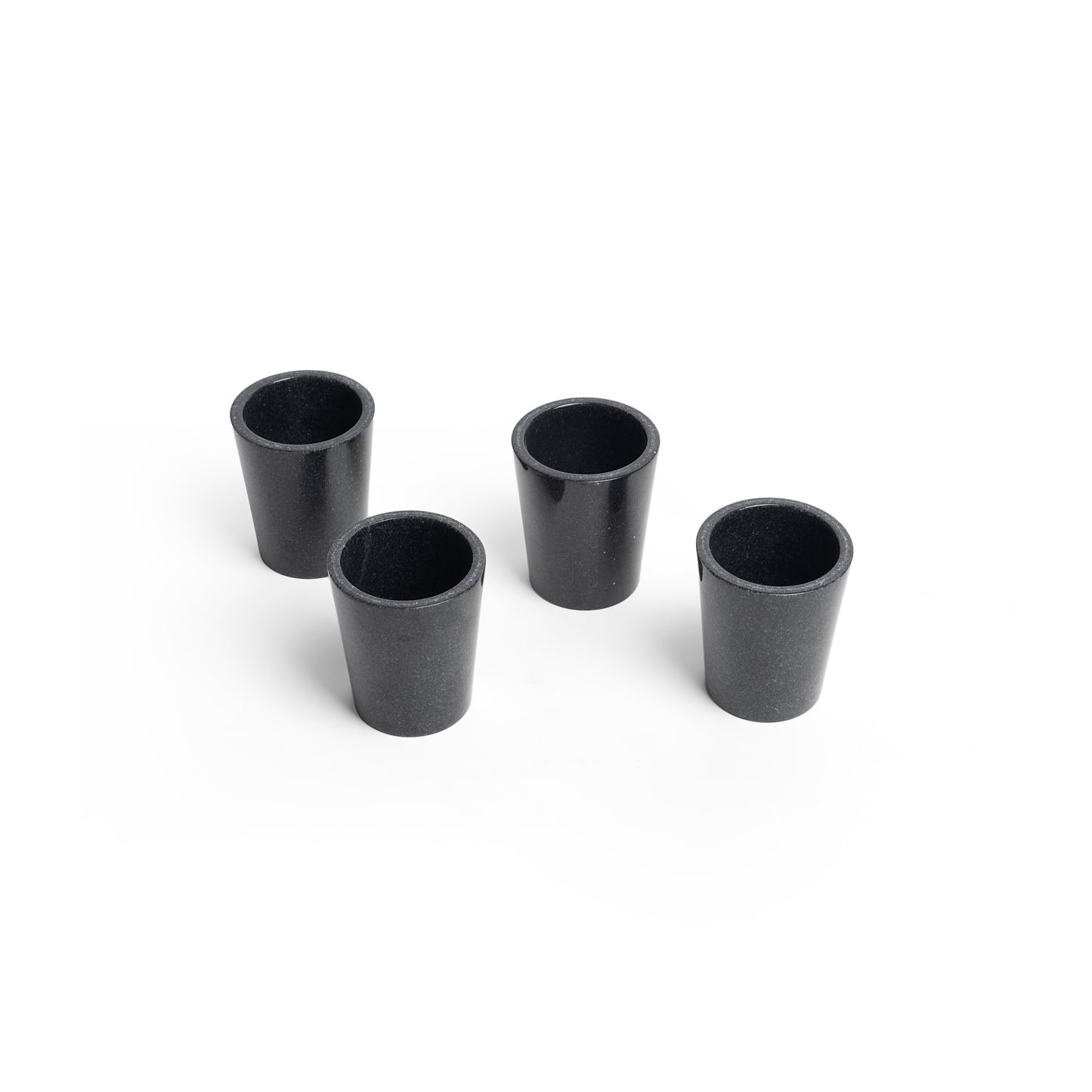 Stone Plus India Black Marble Shot Glasses set of 2