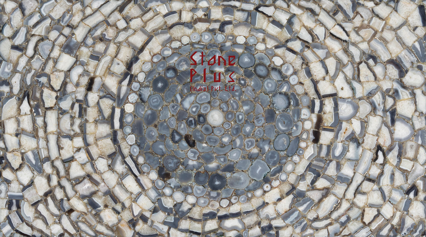 Stone Plus India Grey Cyclone Agate Slab