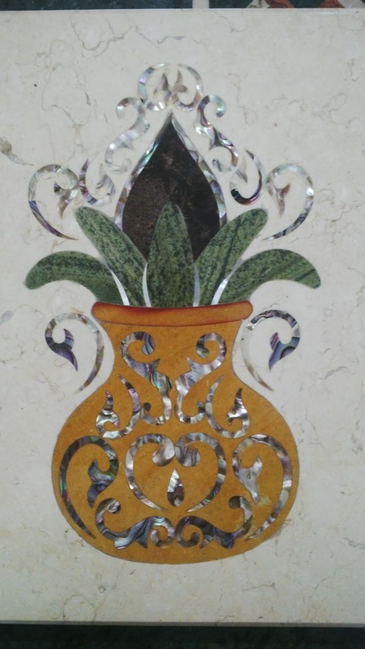 Stone Plus India Kalash in Marble Inlay