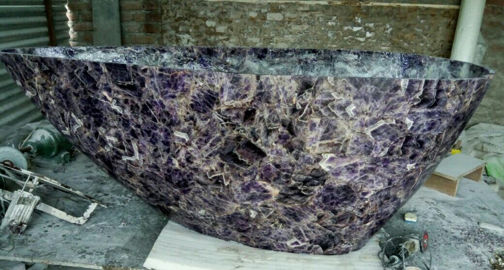 Stone Plus India Amethyst Bath Tub / Table / Bar / Console