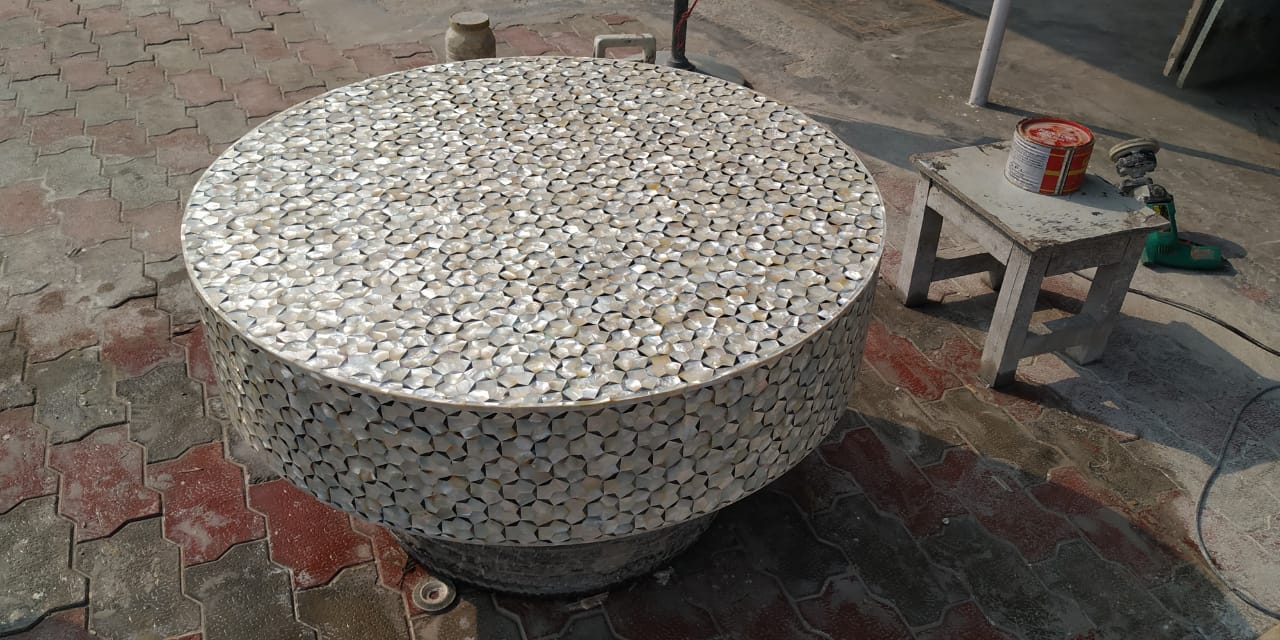 Stone Plus India Mother of Pearl and Resin Centre Table Round